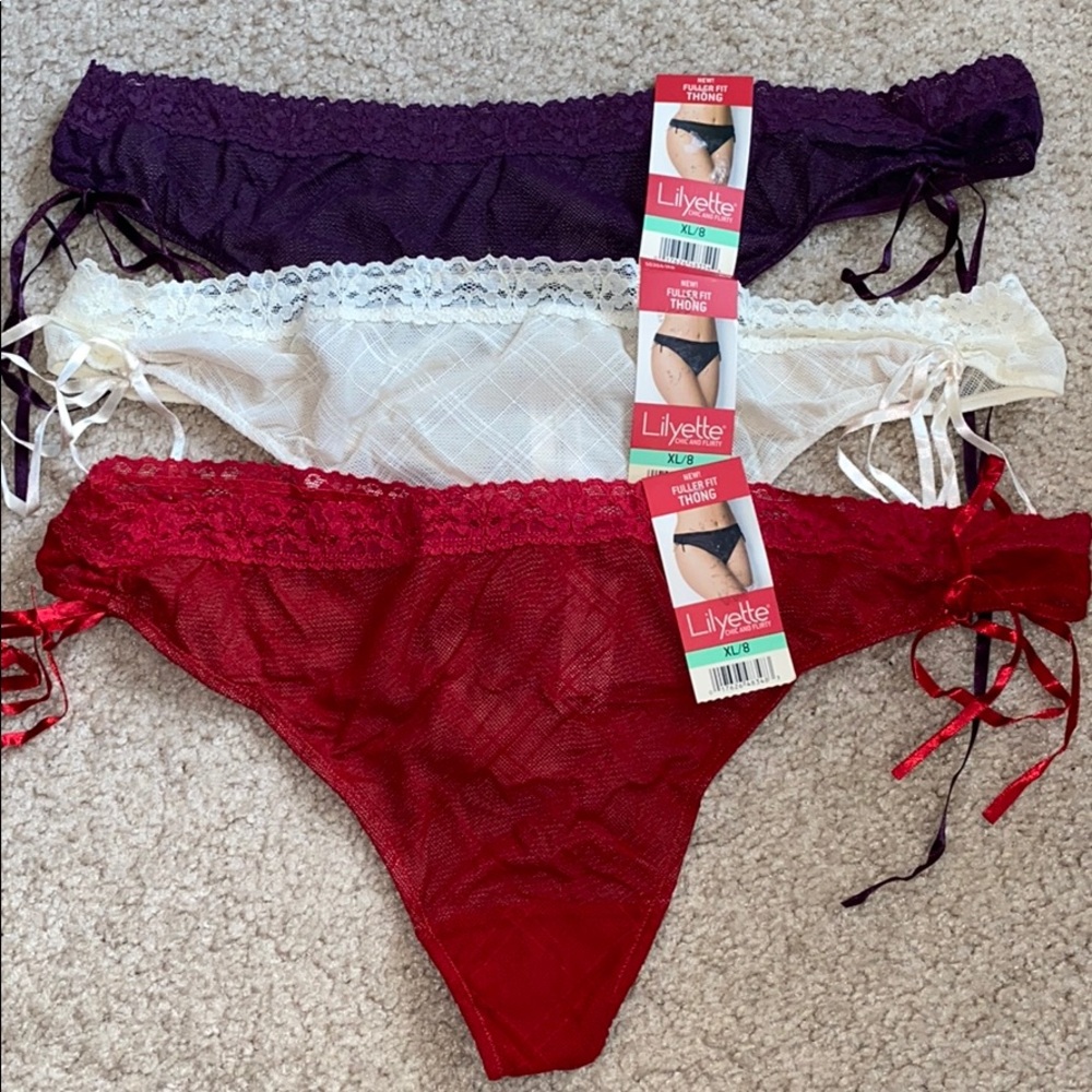 Bundle of 3 fuller fit thong size XL/8 by Lilyette